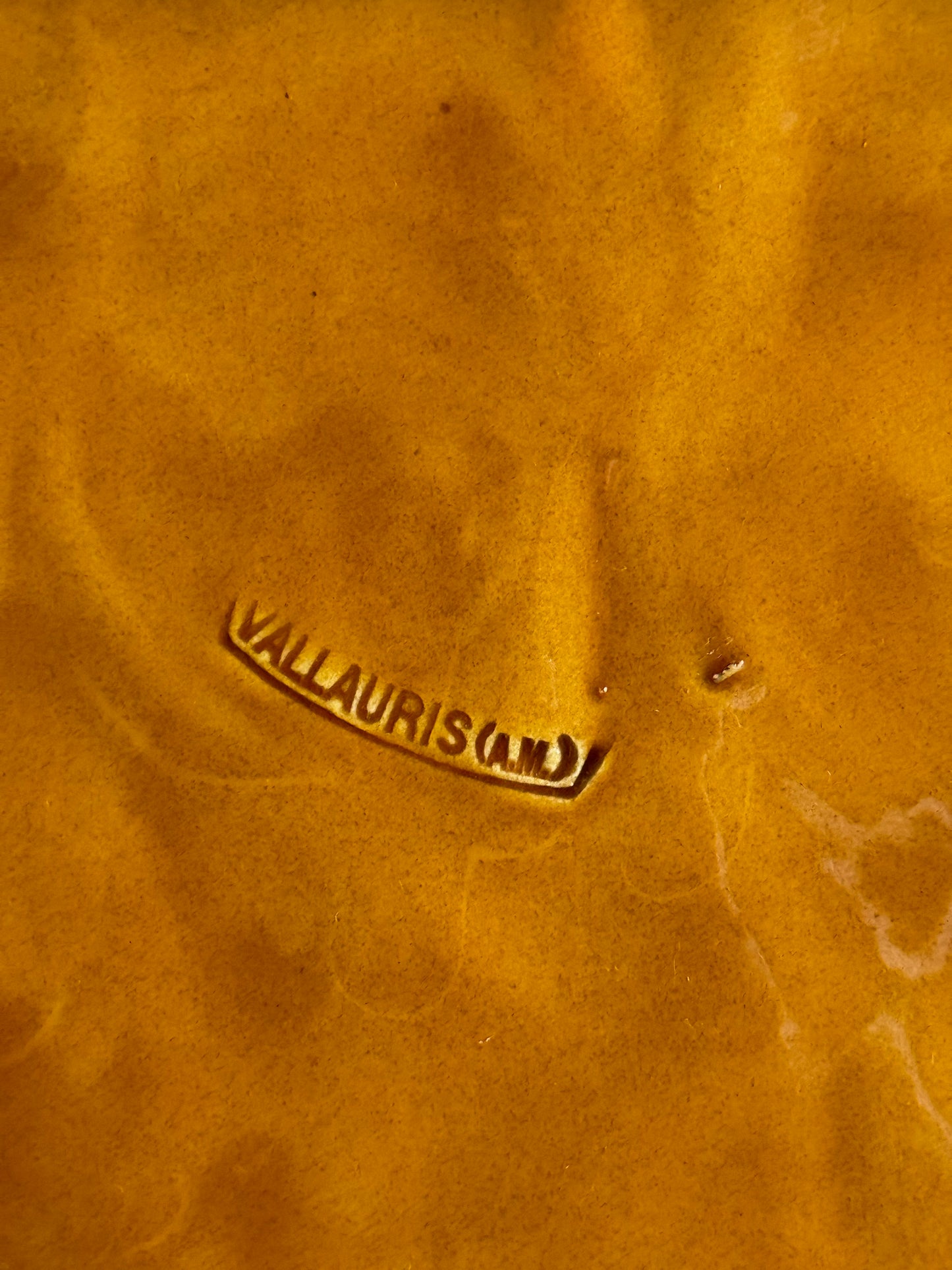 Dessous de plat Vallauris à la feuille de vigne