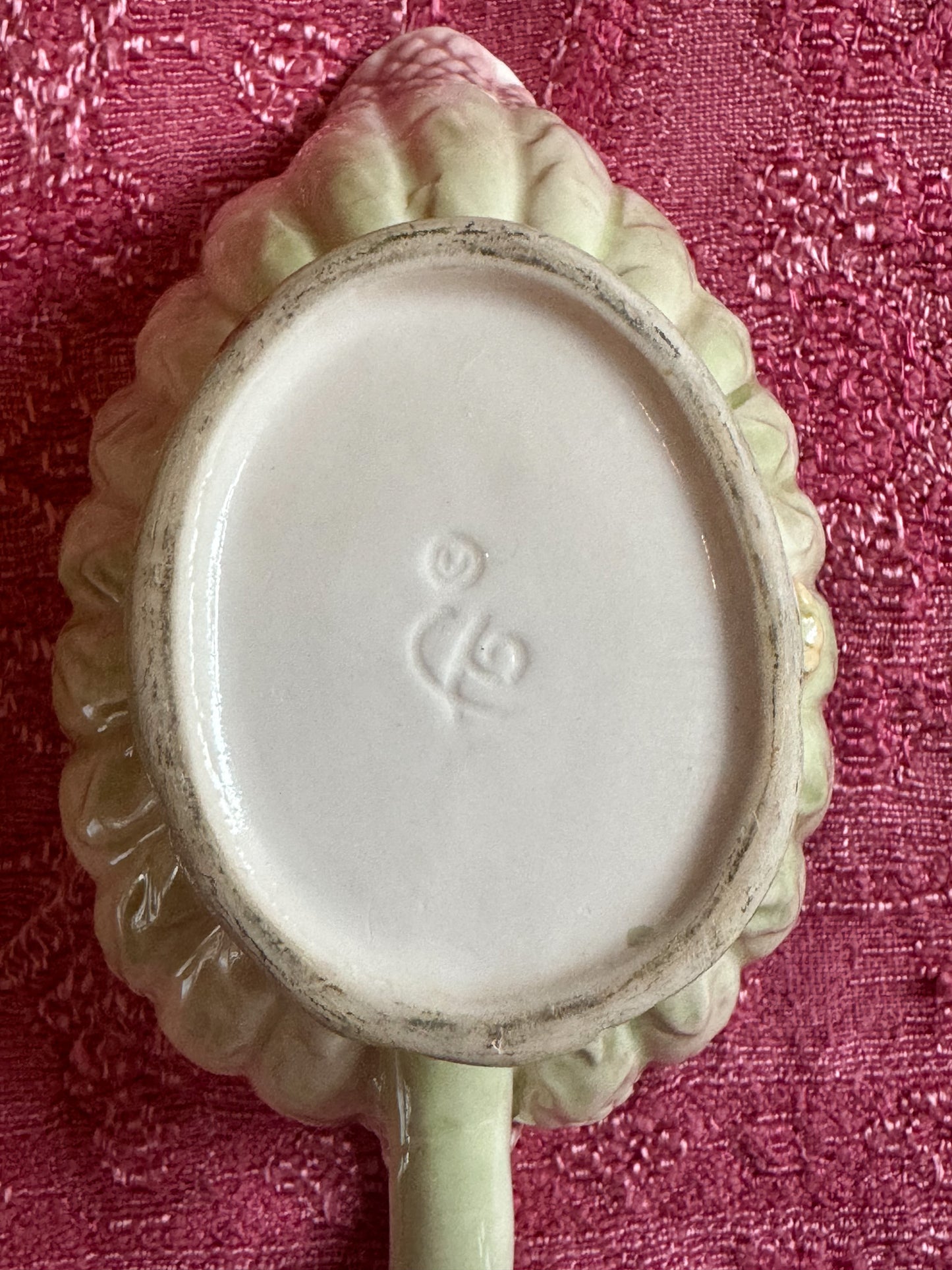 Service en barbotine pour artichauts et asperges, Sarreguemines vers 1900