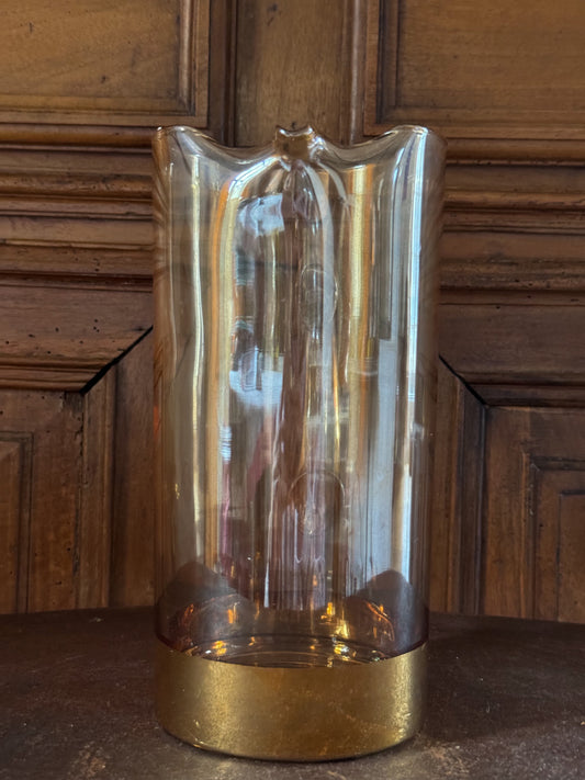Grand pichet en verre nuancé doré