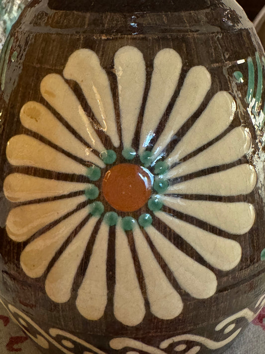 Pichet en céramique à décor de marguerite